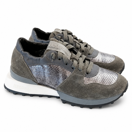 Andia Fora Ruffle Trainer - Grey