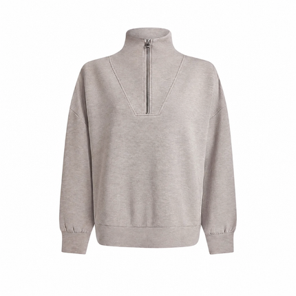 Varley Hawley Half Zip Sweat – Taupe Marl