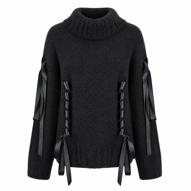 MeiMeiJ Knit Sweater  - Black