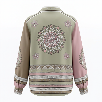 Herzens Silk Shirt – Moss Blush