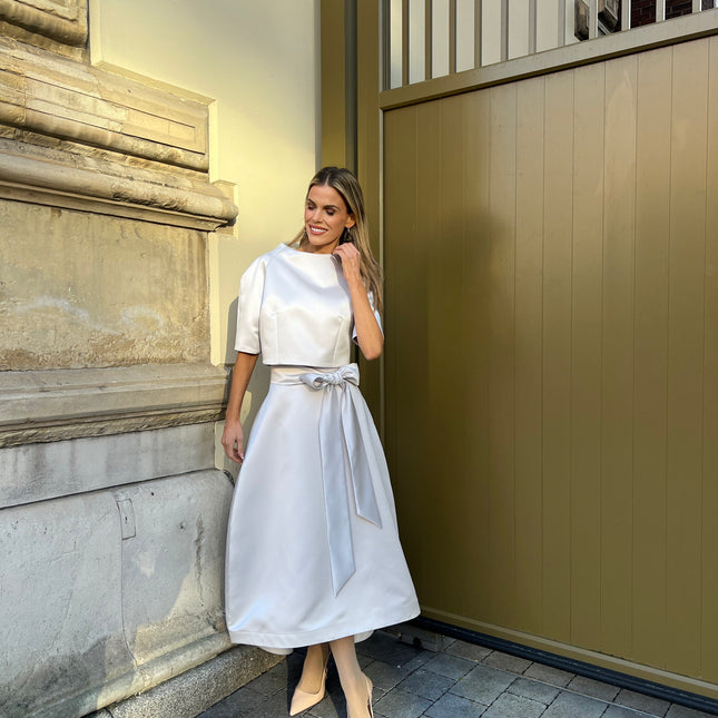 and Tate Delaware bell shape skirt with sash