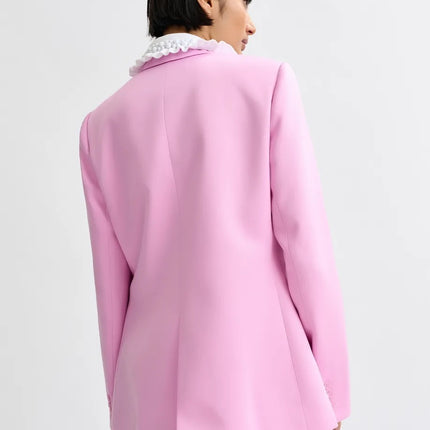 Essentiel Antwerp Jazer long line blazer Pink