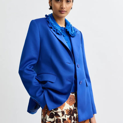 Essentiel Antwerp Jazer long line blazer blue