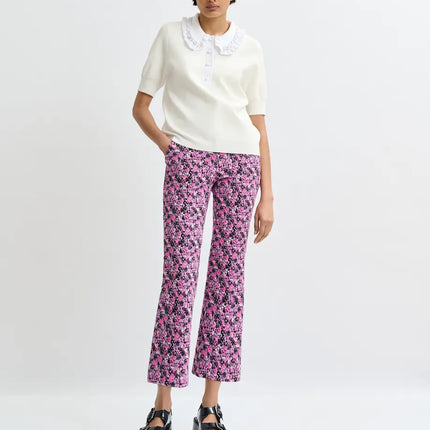 Essentiel Antwerp Beaded collar knit top