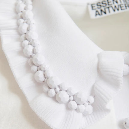 Essentiel Antwerp Beaded collar knit top