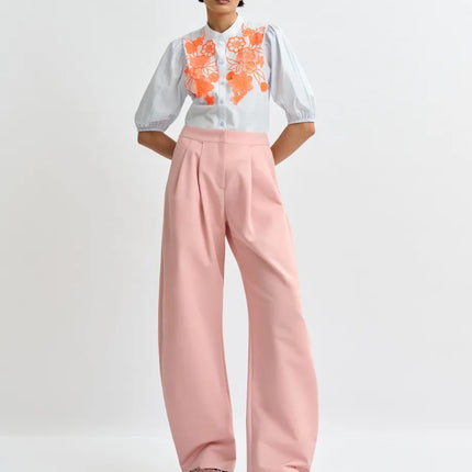 Essentiel Antwerp Jorja Applique Shirt blue and orange