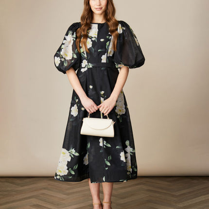 Fee G Kate puff / pleated sleeved dress
