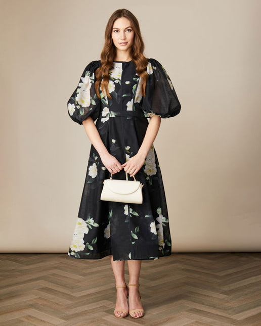 Fee G Kate puff / pleated sleeved dress