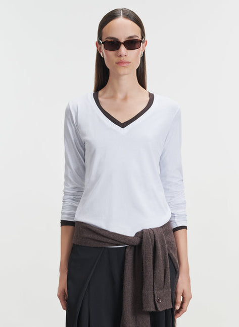 Majestic V neck long sleeve top
