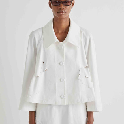 Meimeij M6PP00 floral cut out jacket