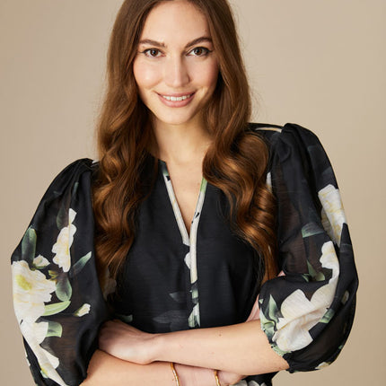 Fee G Mila puff sleeve blouse