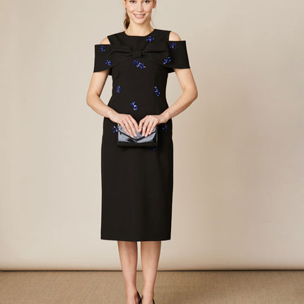 Fee G Phoebe off shoulder dress with beading