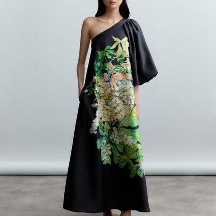 Psophia Floral one shoulder Dress 224DRS2695