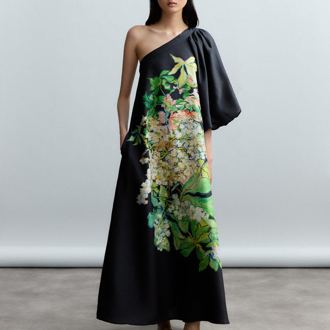 Psophia Floral one shoulder Dress 224DRS2695