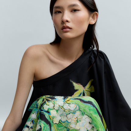 Psophia Floral one shoulder Dress 224DRS2695
