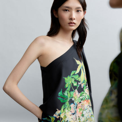 Psophia Floral one shoulder Dress 224DRS2695
