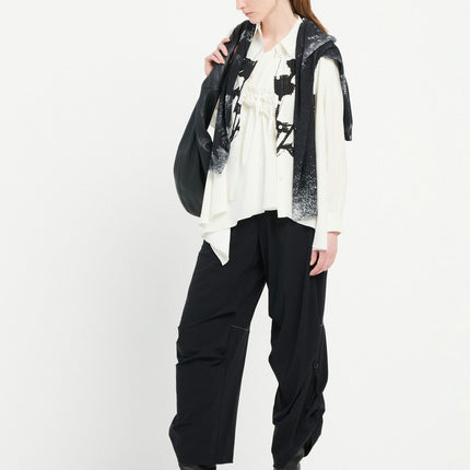 HIGH outgoing ruched end trouser