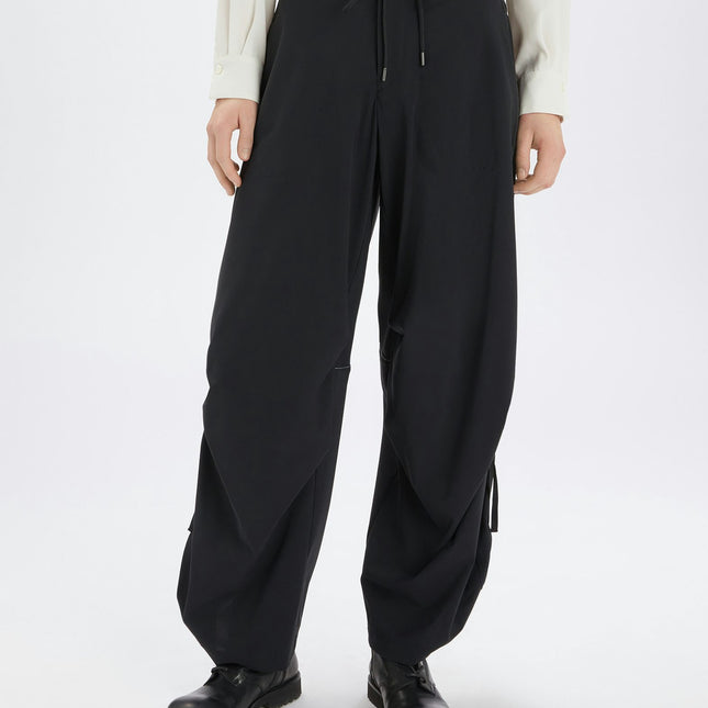 HIGH outgoing ruched end trouser