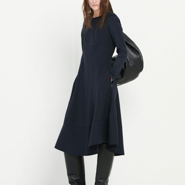 High Synchro Midi dress navy