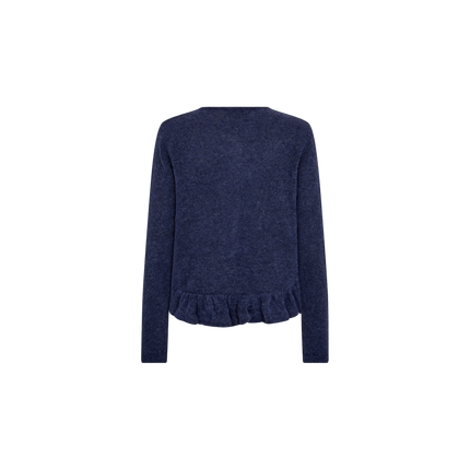 Mos Mosh Alice Cardi with frill detail navy blue