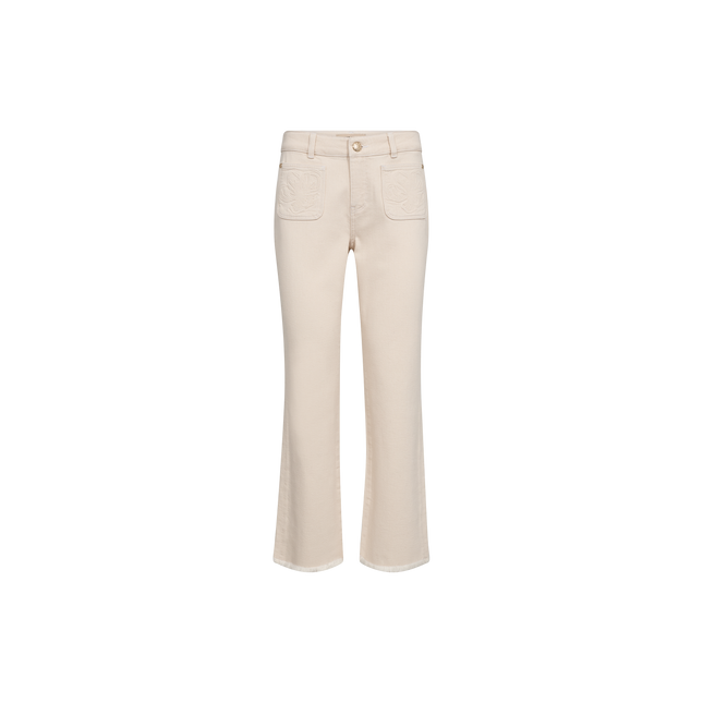 Mos Mosh Ashley Blossom Jeans in creamy beige