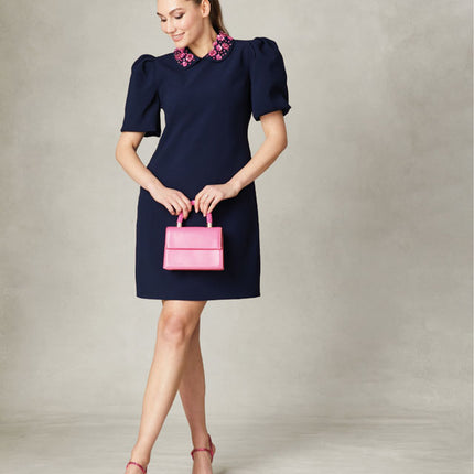 Fee G Sabrina beaded collar dress