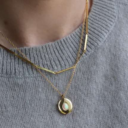 Mary K moonstone pave necklace