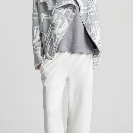 Lotus Eaters Roji Jacket with asymmetric style in grey and off white