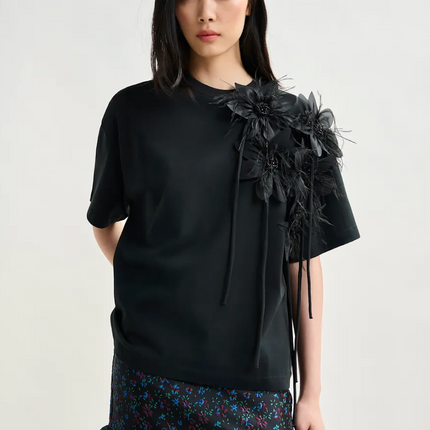 Essentiel Antwerp Ibiscus flower t-shirt