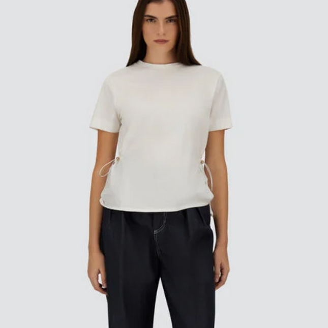 Herno JG000224D t-shirt with techno back in dusty pink