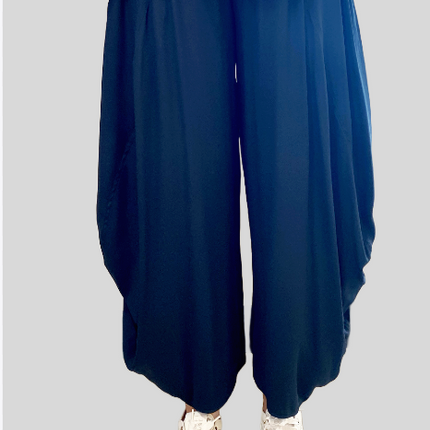MeiMeiJ M6EE06 ballon end flowing trousers in navy