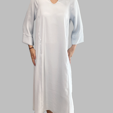 Ania Schierholt  KL3290/37 hooded midi dress ice blue