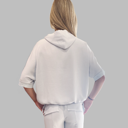 Ania Schierholt BL3232/37 hooded blouse ice blue