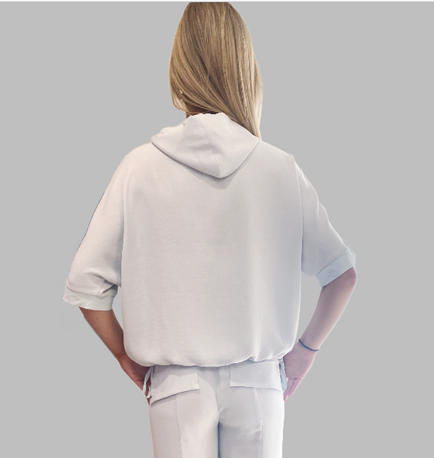 Ania Schierholt BL3232/37 hooded blouse ice blue