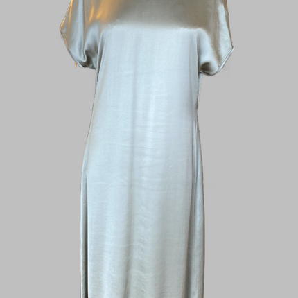 Peserico A02210 long shift column dress light olive
