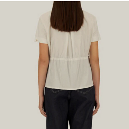 Herno JG000224D t-shirt with techno fabric back white