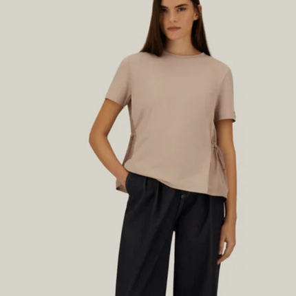 Herno JG000224D t-shirt with techno back in dusty pink