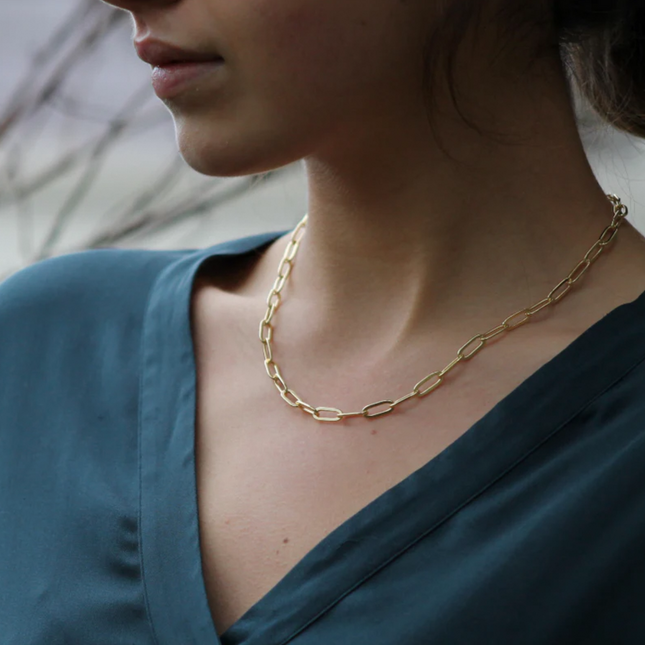Mary K Oblong link chain necklace