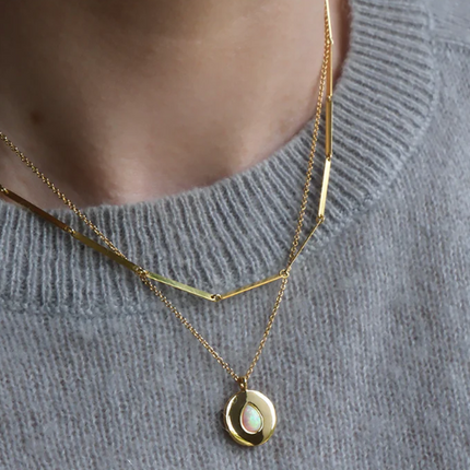 Mary K Flat link bar necklace