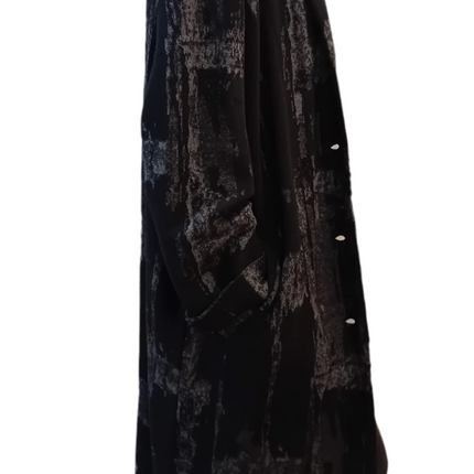 Transit CFDTRY6415 jacquard knit coat with hood black/grey