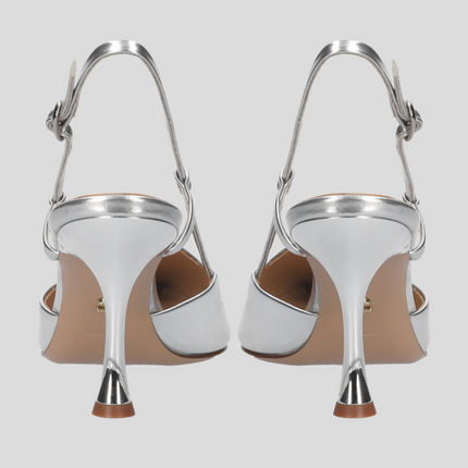 Lola Cruz Carmen 80 high black sling back shoes