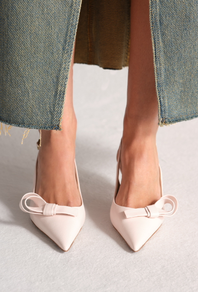 Lola Cruz Linda pump 55 sling back soft pink