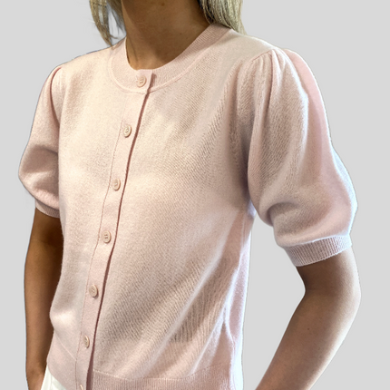 Estheme F2612C short sleeve cashmere knit butter cream