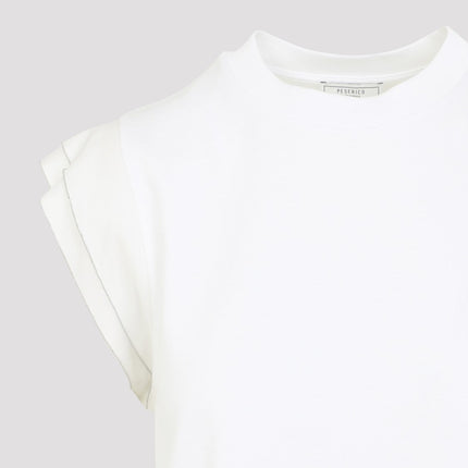 Peserico A06825 sleeveless Frill Top