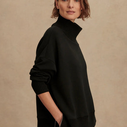 Varley Barker High Neck Sweat – Black