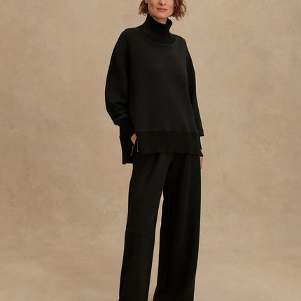 Varley Barker High Neck Sweat – Black