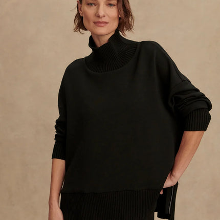 Varley Barker High Neck Sweat – Black