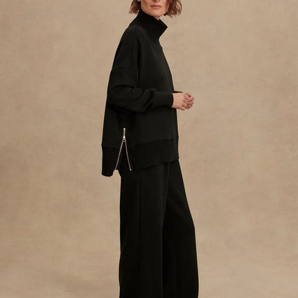 Varley Barker High Neck Sweat – Black