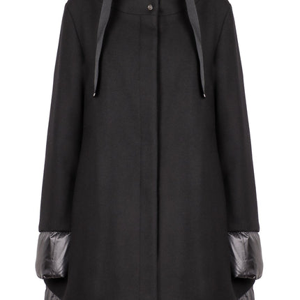 Herno PI001966D double layered wool and puffer 3/4 coat