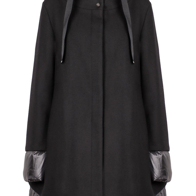 Herno PI001966D double layered wool and puffer 3/4 coat